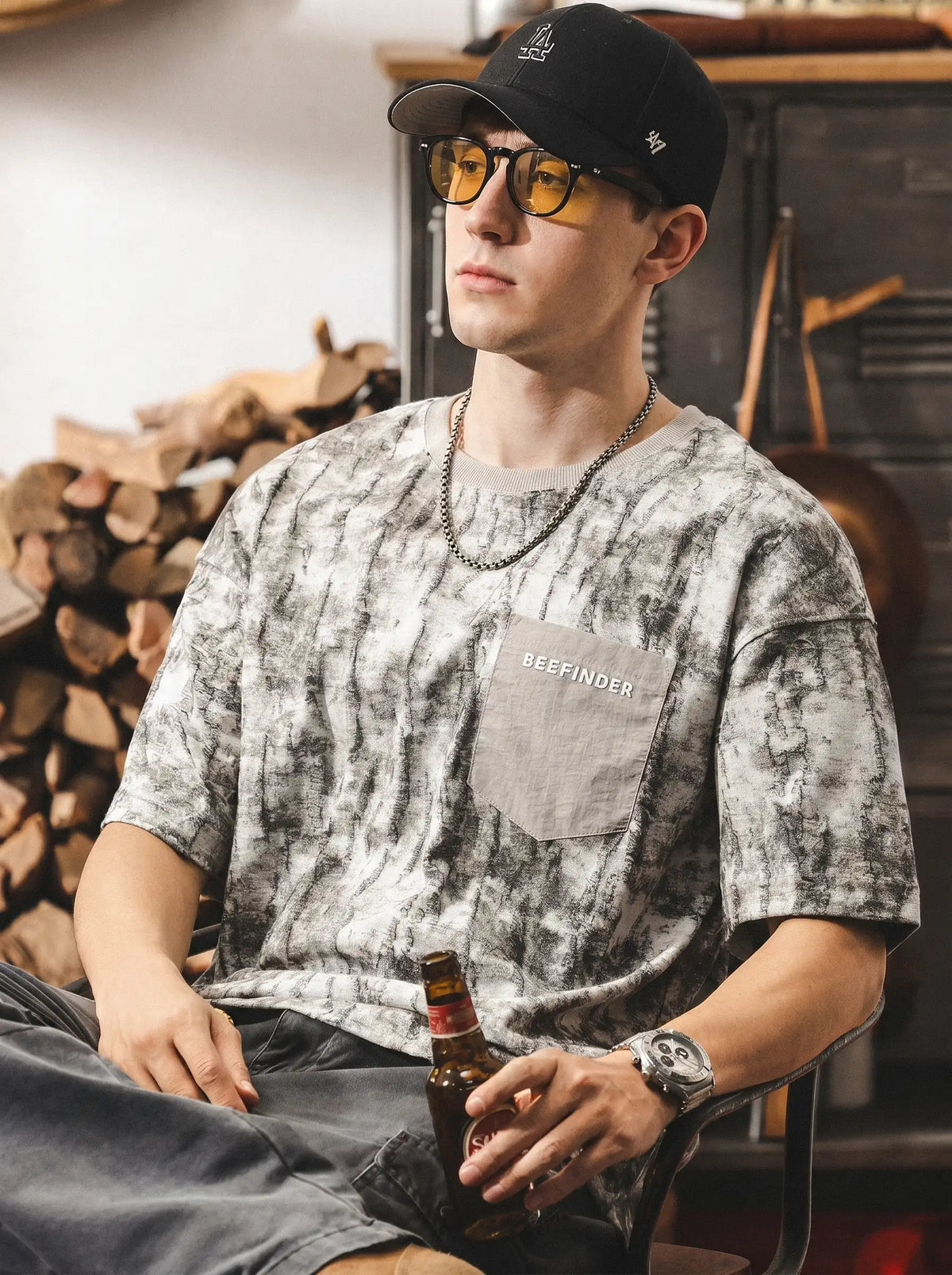 Premium Jacquard Loose-fit T-shirt