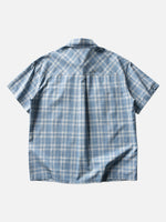 Japanese Retro Multi-pocket Short-sleeve Work Shirt