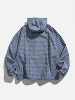 Retro Outdoor Plaid Hooded Jacket