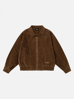 Retro Waist-defining Suede Jacket