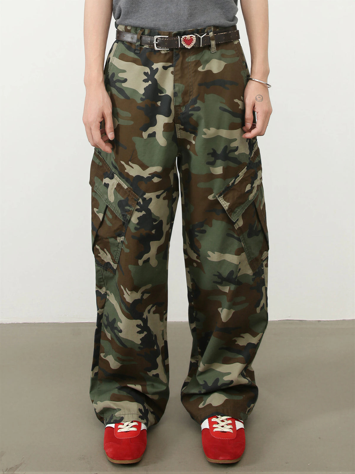 American Retro Camouflage Cargo Pants