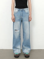 American-style High-street Washed Flared Jeans