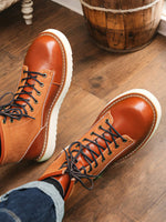 Americana-style High-top Work Boots