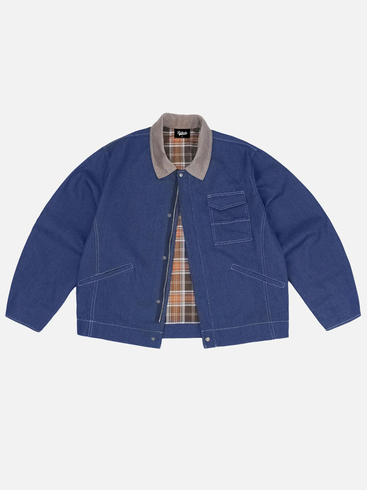 Barn-style Loose-fit Cargo Jacket With Pockets