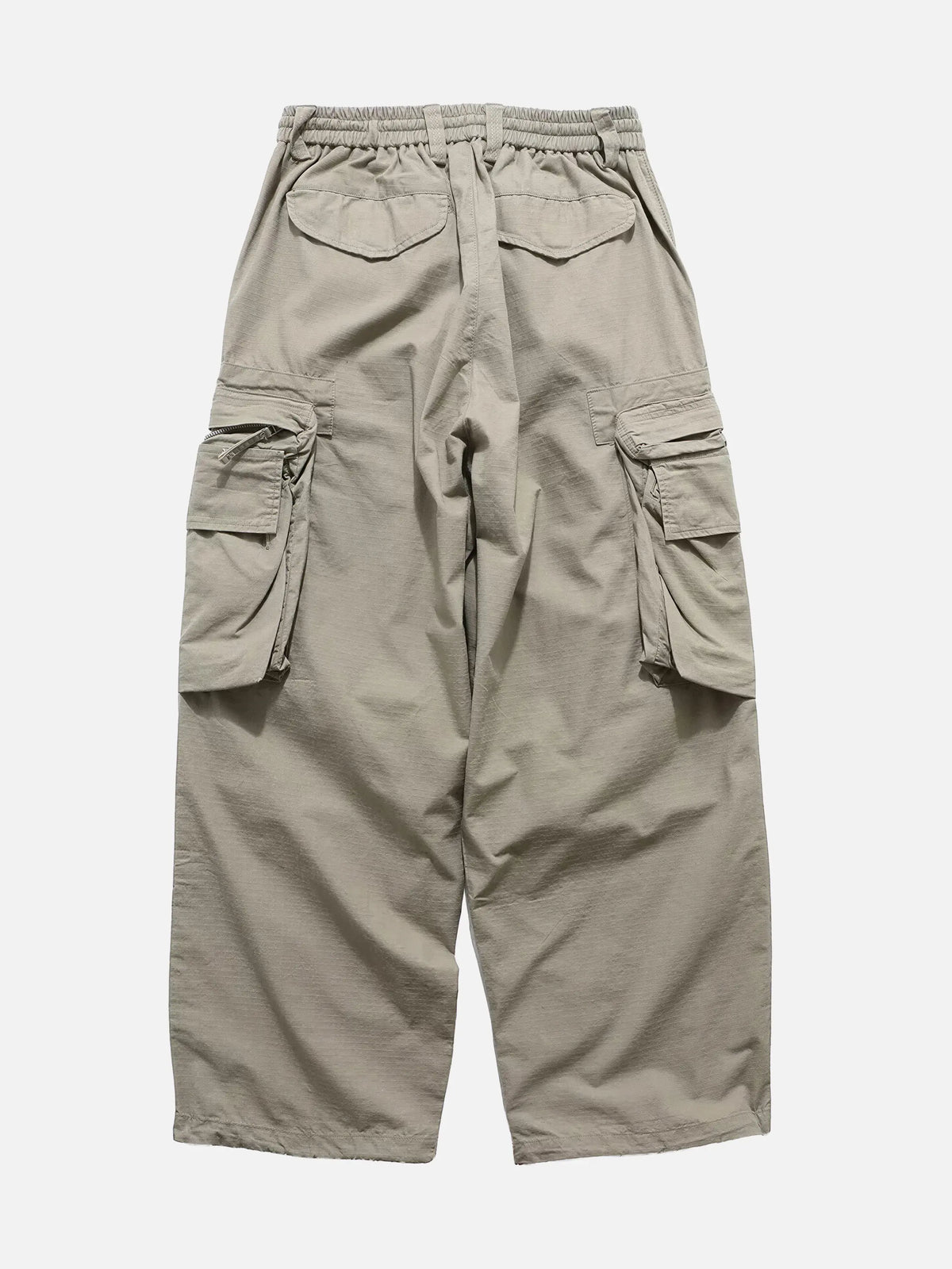 Wide-leg Cargo Pants With Large Pockets