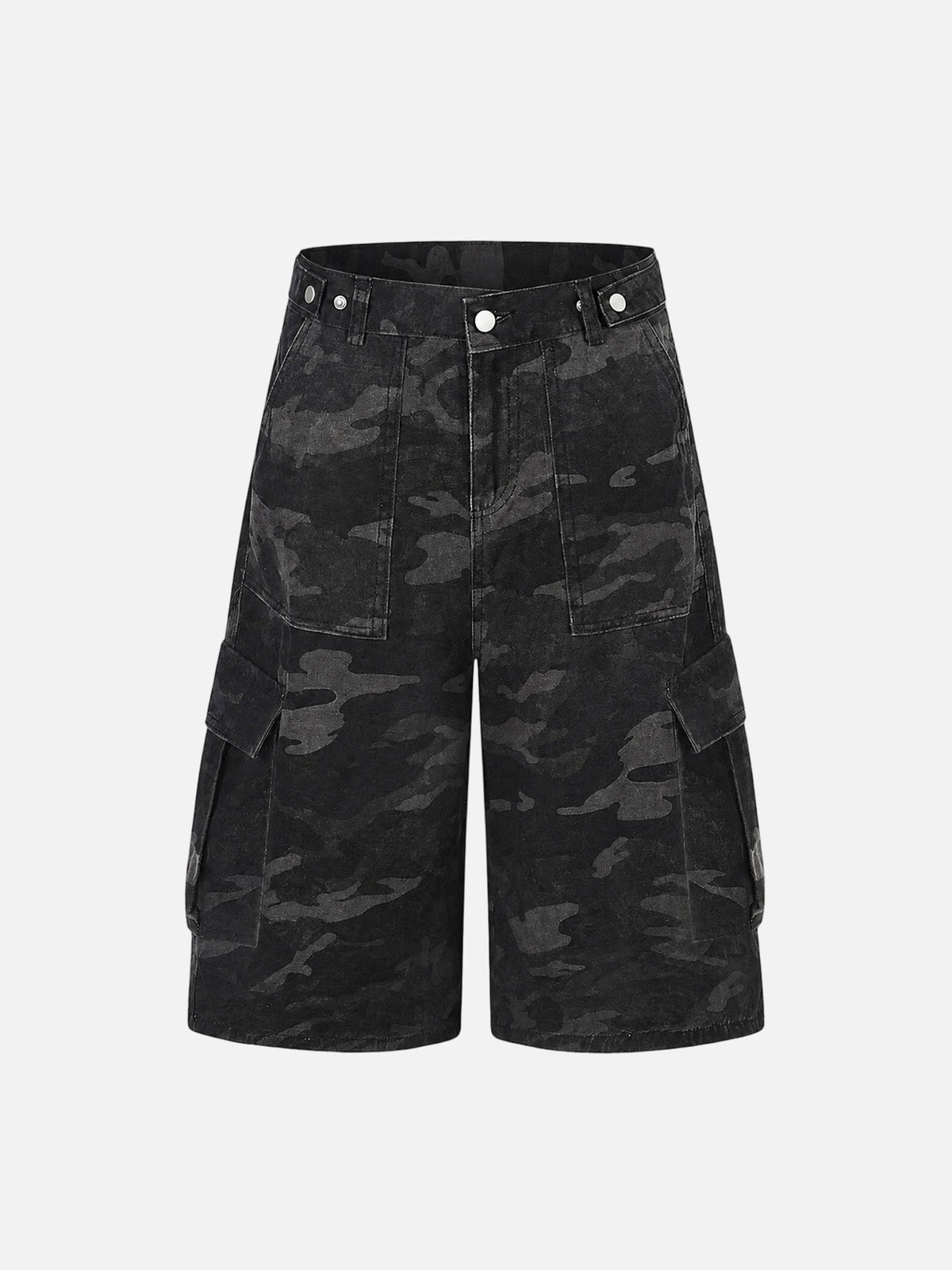 High-street Camouflage Cargo Denim Capris
