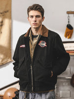 Classic Retro Detroit-style Workwear Bomber Jacket