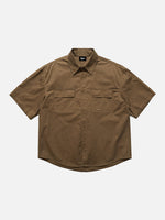 Versatile Washed Loose-fit Short-sleeve Shirt