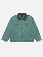 American-style Washed, Color-blocked Work Jacket