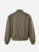 Retro Riveted & Pleated Baseball Jacket
