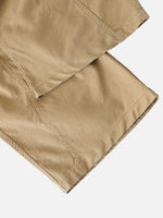 Faux Two-piece Loose-fit Canvas Cargo Pants