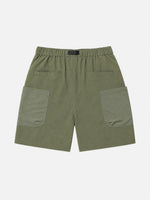 Large-pocket Paneled Tech Cargo Shorts