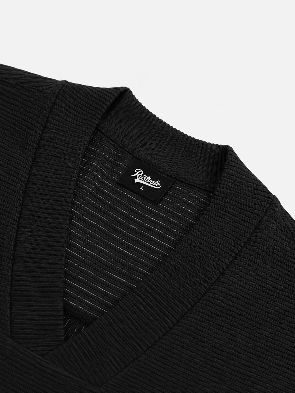 Digital Print V-neck Long-sleeve T-shirt