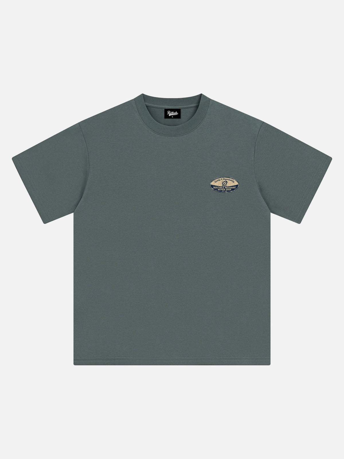 Minimal Retro Chest Badge Tee