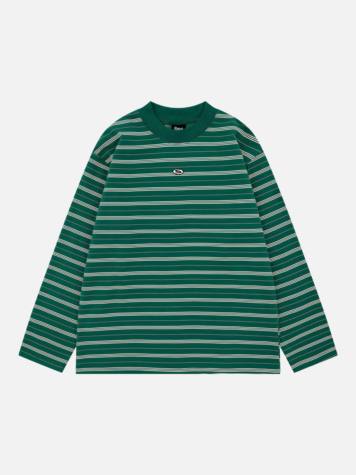 Color-block Striped Loose-fit Long-sleeve T-shirt