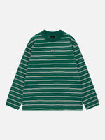 Color-block Striped Loose-fit Long-sleeve T-shirt