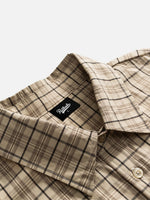 Oversized Plaid Short-sleeve Work Shirt